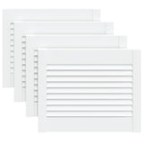 VidaXL Cabinet doors with slats 4 st 39.5x49.4 cm pine wood white