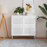 VidaXL Cabinet doors with slats 4 st 39.5x49.4 cm pine wood white