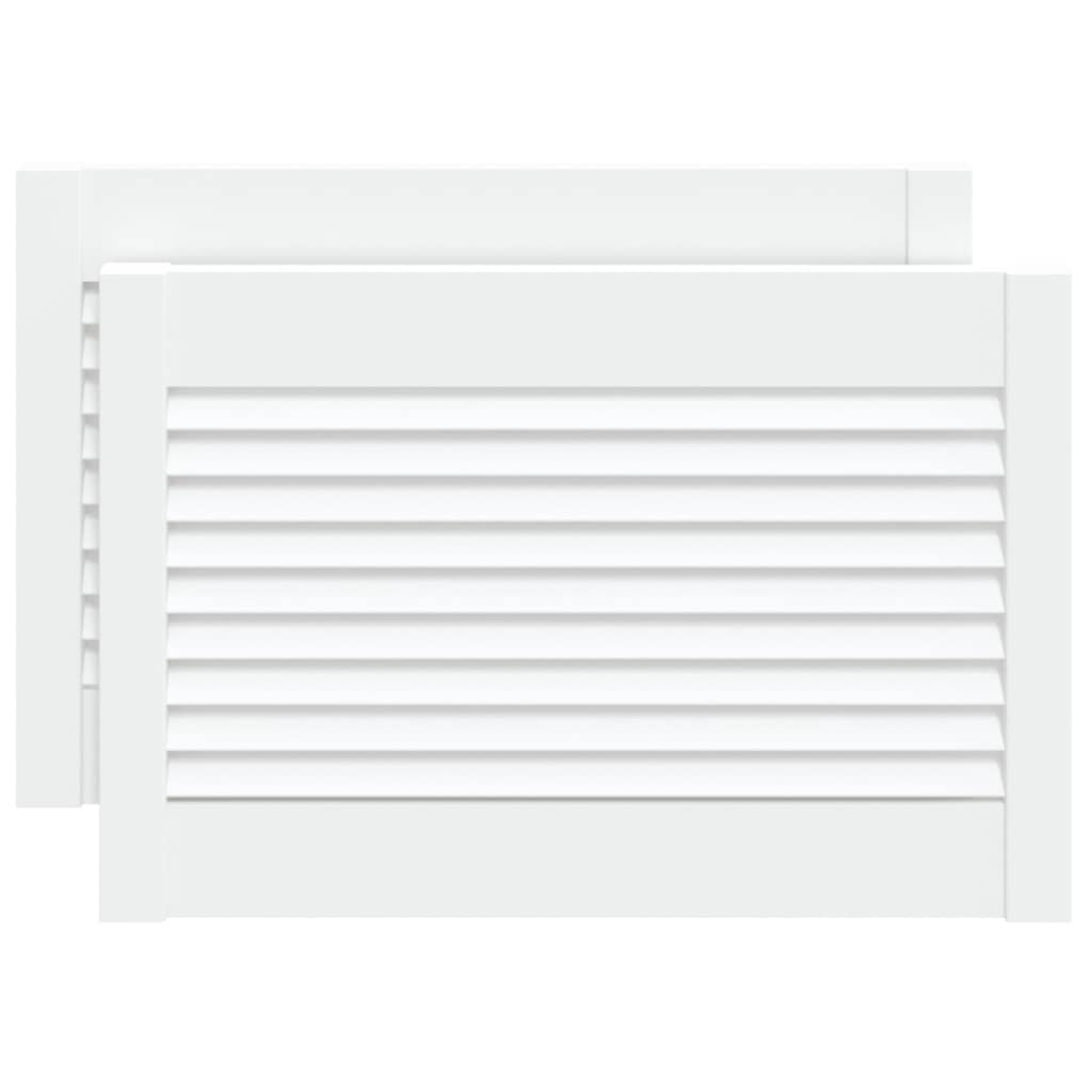 VidaXL Cabinet doors with slats 2 pcs 39.5x59.4 cm pine wood white