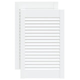 Vidaxl kastdeuren met lamellen 2 st 61,5x39,4 cm grenenhout wit