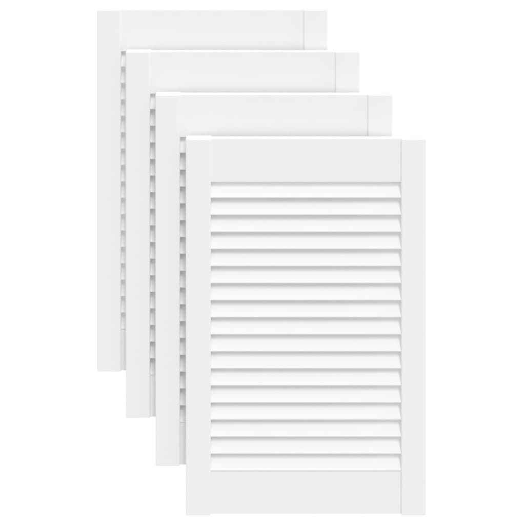 VidaXL Cabinet doors with slats 4 pcs 61.5x39.4 cm pine wood white