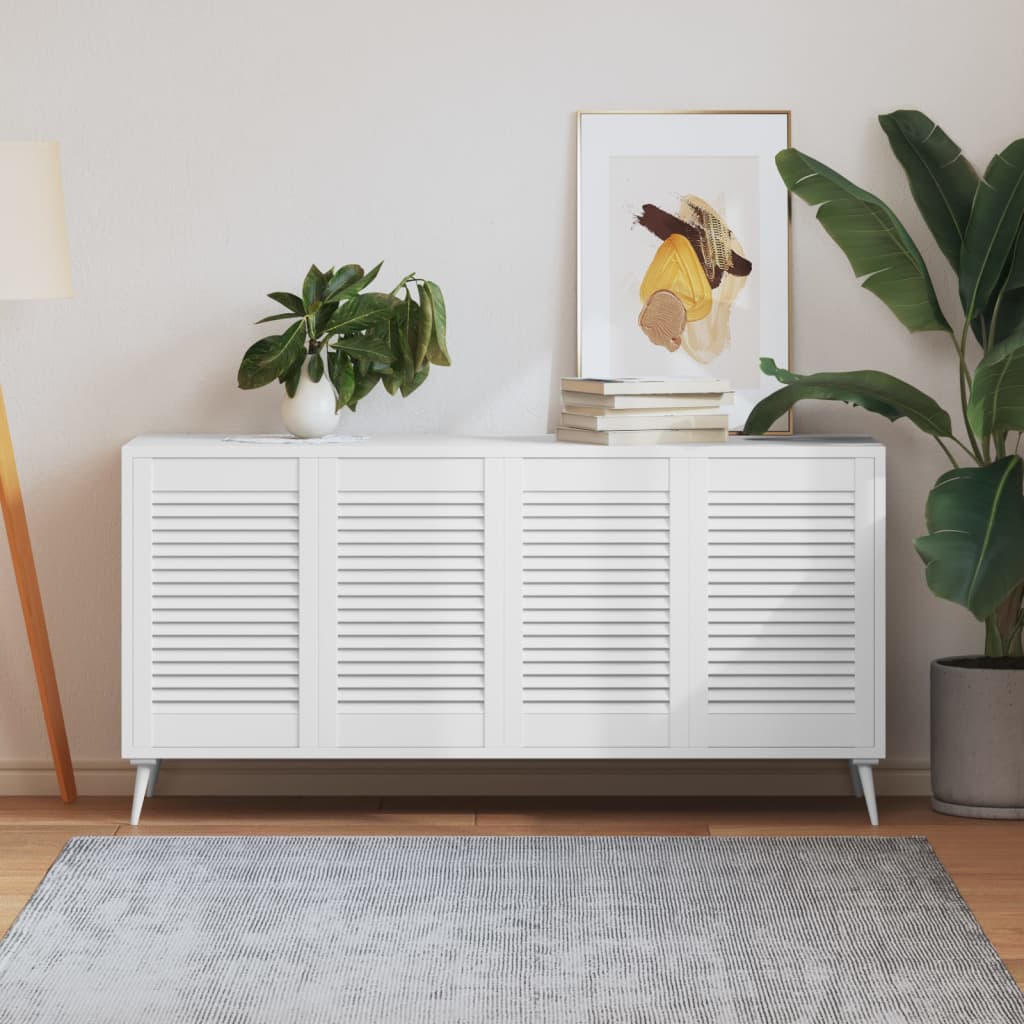 VidaXL Cabinet doors with slats 4 pcs 61.5x39.4 cm pine wood white