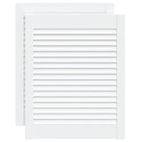Porte di armadietti Vidaxl con stecche 2 pezzi 61.5x49,4 cm Pino legno bianco