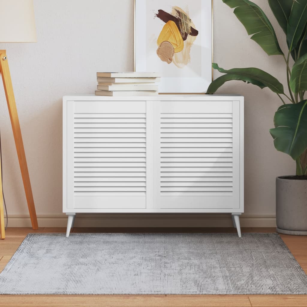Porte di armadietti Vidaxl con stecche 2 pezzi 61.5x49,4 cm Pino legno bianco