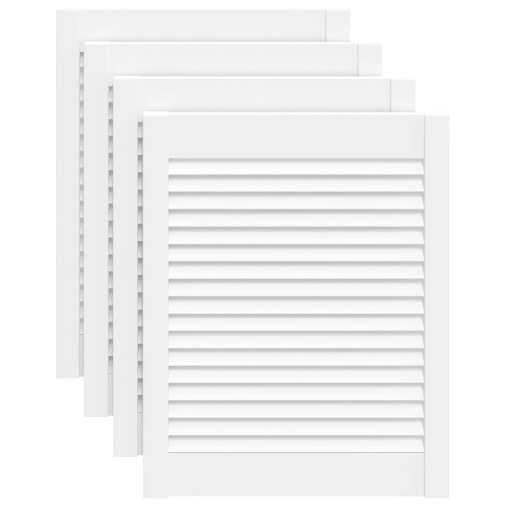 VidaXL Cabinet doors with slats 4 pcs 61.5x49.4 cm pine wood white