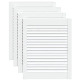 VidaXL Cabinet doors with slats 4 pcs 61.5x49.4 cm pine wood white