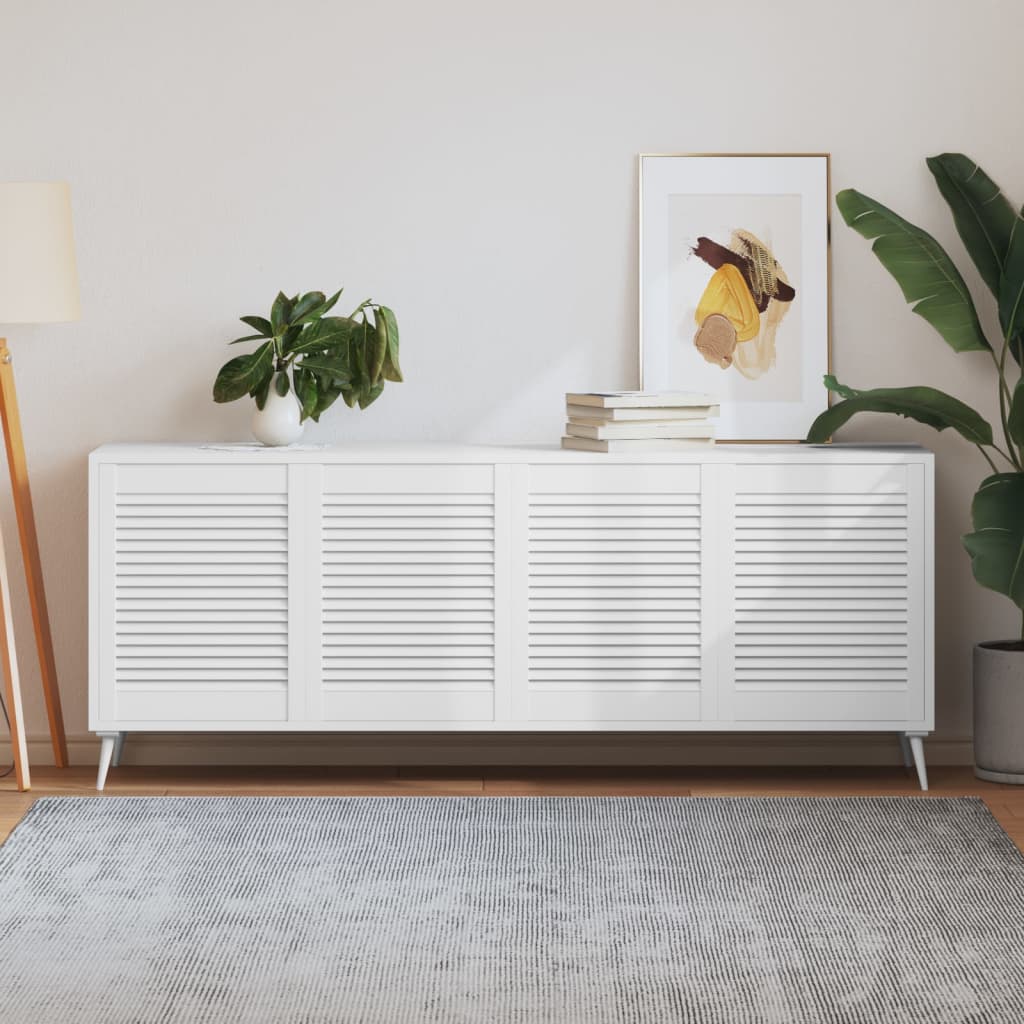 VidaXL Cabinet doors with slats 4 pcs 61.5x49.4 cm pine wood white