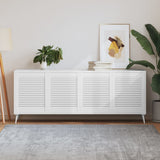 VidaXL Cabinet doors with slats 4 pcs 61.5x49.4 cm pine wood white