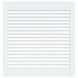 Porta do armário Vidaxl com ripas 61.5x59.4 cm Pinheiro sólido branco branco