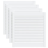 VIDAXL -Schranktüren mit Lamellen 4 Stcs 61,5 x 59,4 cm Kiefernholz Weiß weiß