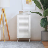 VidaXL Cabinet door with slats 69x39.4 cm Solid pine white