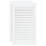 Porte di armadietti Vidaxl con stecche 2 pezzi 69x39,4 cm Pine bianco Solido bianco