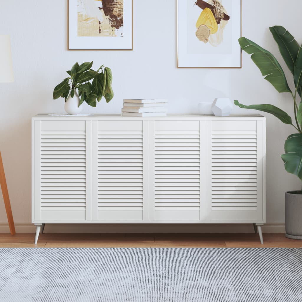 VidaXL Cabinet doors with slats 4 pcs 69x39.4 cm Solid pine white white