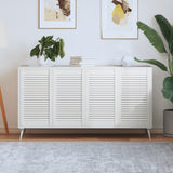 VidaXL Cabinet doors with slats 4 pcs 69x39.4 cm Solid pine white white
