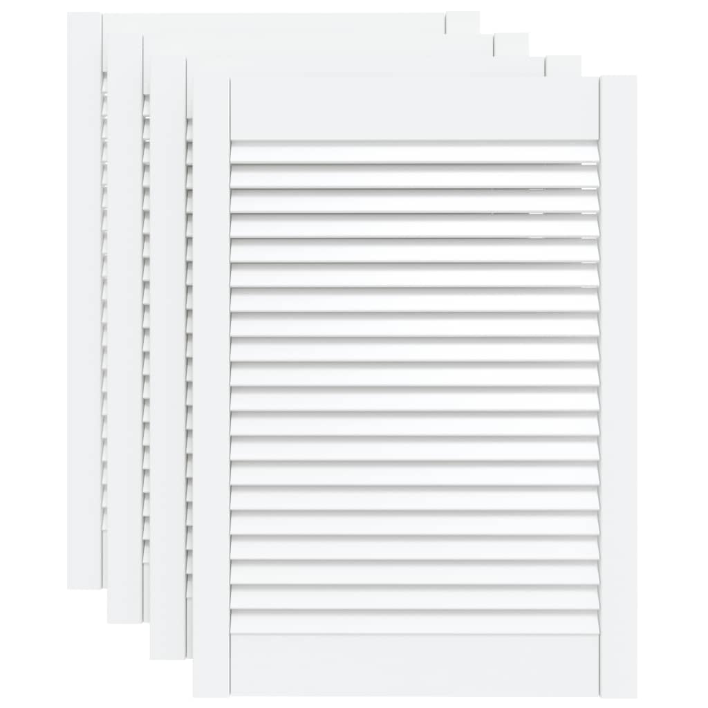 VidaXL Cabinet doors with slats 4 pcs 69x49.4 cm Solid pine white