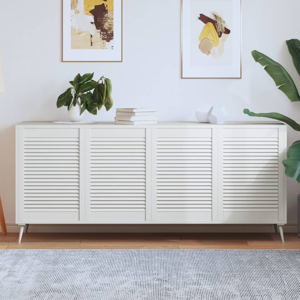 VidaXL Cabinet doors with slats 4 pcs 69x49.4 cm Solid pine white