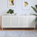 VidaXL Cabinet doors with slats 4 pcs 69x49.4 cm Solid pine white