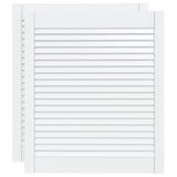 Portes d'armoire Vidaxl avec des lattes 2 pcs 69x59.4 cm Pine solide blanc