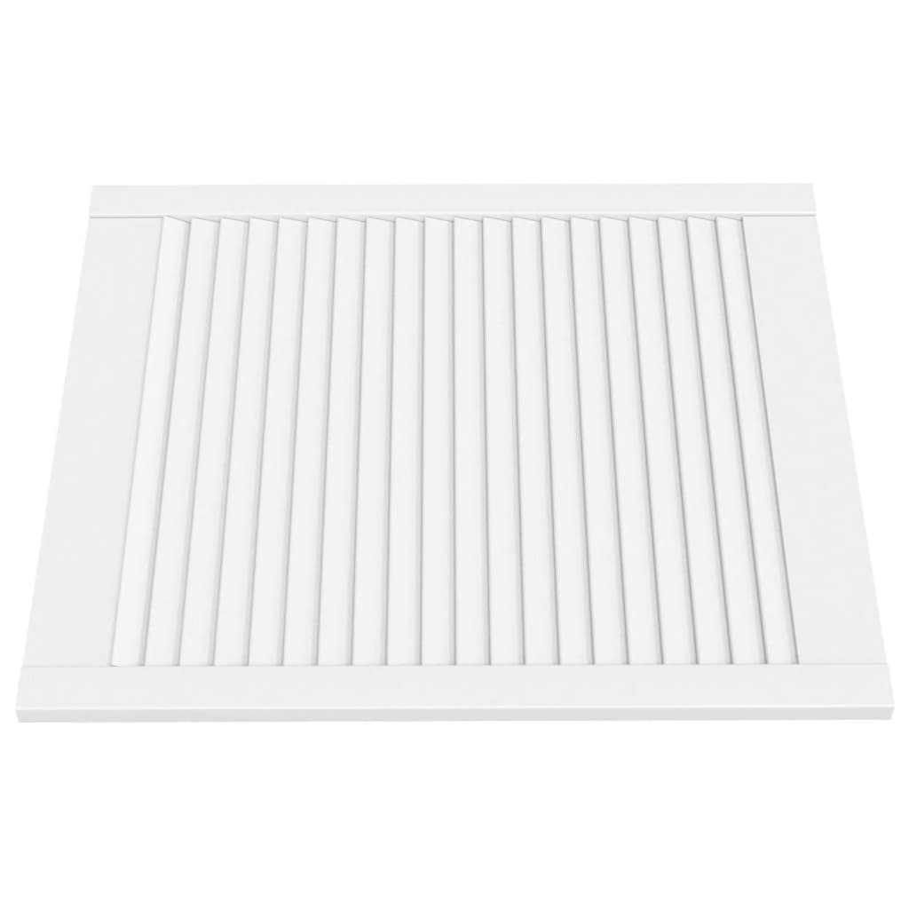 VidaXL Cabinet doors with slats 2 pcs 69x59.4 cm solid pine white white
