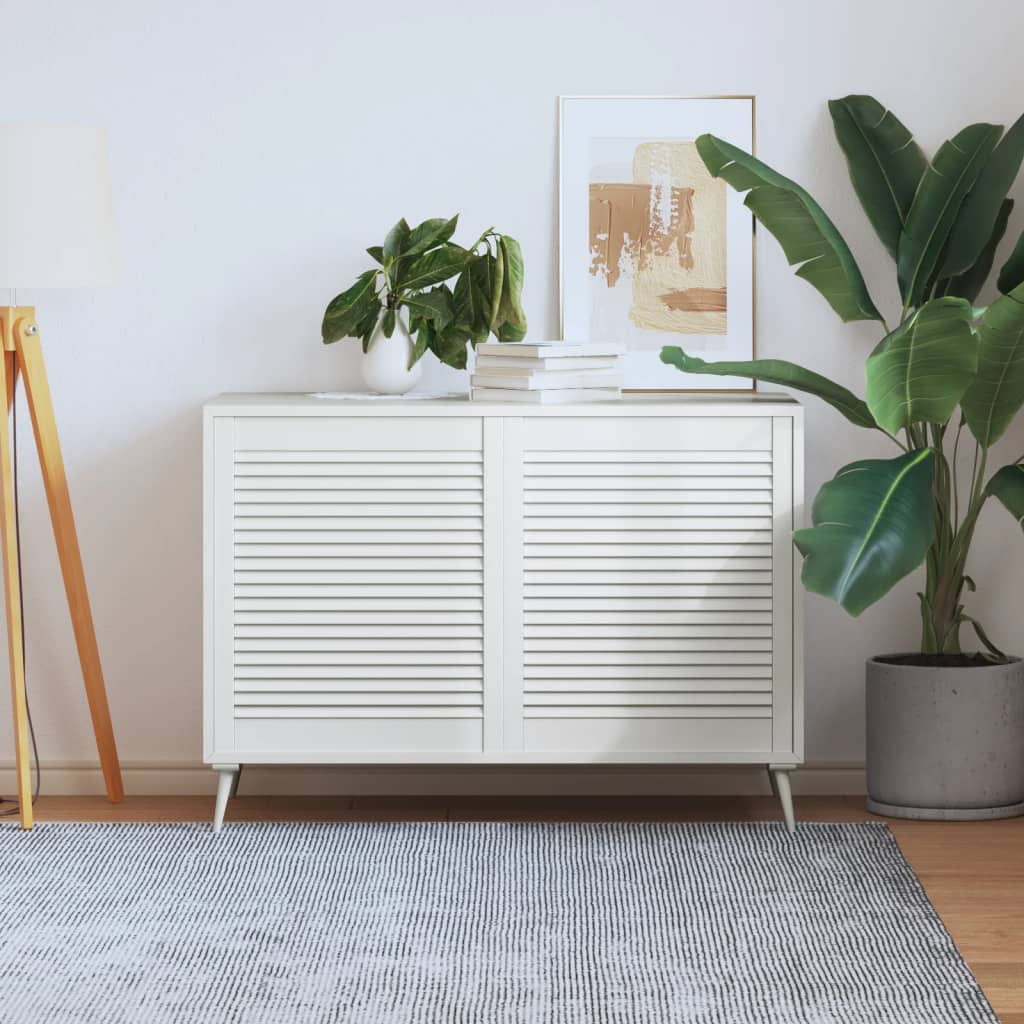 Portes d'armoire Vidaxl avec des lattes 2 pcs 69x59.4 cm Pine solide blanc