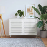 Portes d'armoire Vidaxl avec des lattes 2 pcs 69x59.4 cm Pine solide blanc