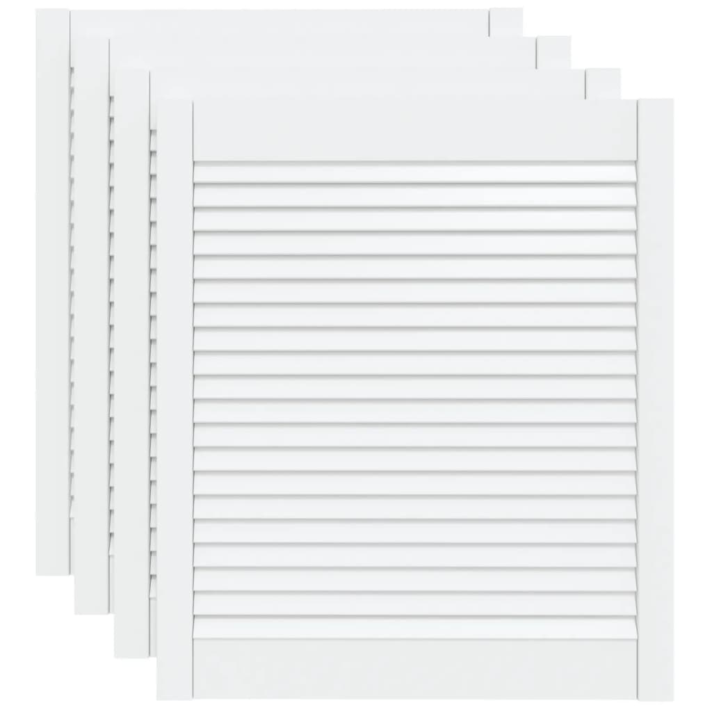 VidaXL Cabinet doors with slats 4 pcs 69x59.4 cm solid pine white white