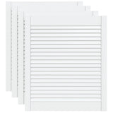 VidaXL Cabinet doors with slats 4 pcs 69x59.4 cm solid pine white white