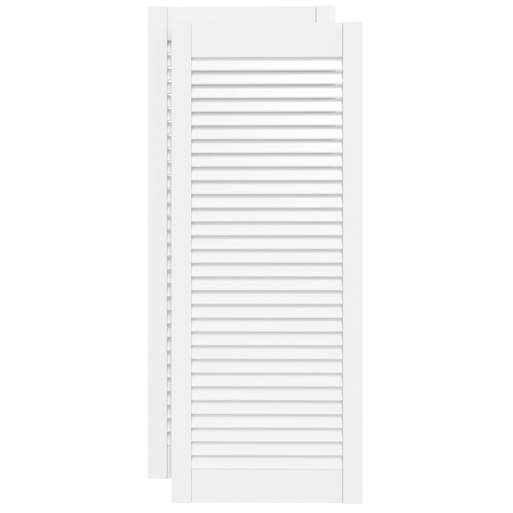 Porte di armadietti Vidaxl con doghe 2 pezzi 99.3x39,4 cm Pino legno bianco