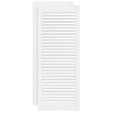 Porte di armadietti Vidaxl con doghe 2 pezzi 99.3x39,4 cm Pino legno bianco