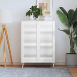 Porte di armadietti Vidaxl con doghe 2 pezzi 99.3x39,4 cm Pino legno bianco