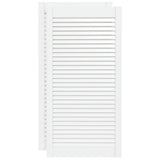 VidaXL Cabinet doors with slats 2 pcs 99.3x49.4 cm pine wood white