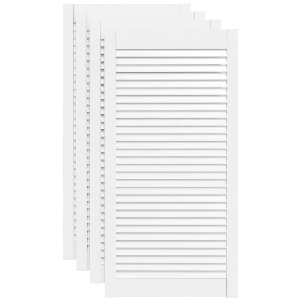VidaXL Cabinet doors with slats 4 pcs 99.3x49.4 cm Pine wood white