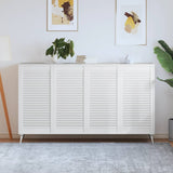 VidaXL Cabinet doors with slats 4 pcs 99.3x49.4 cm Pine wood white