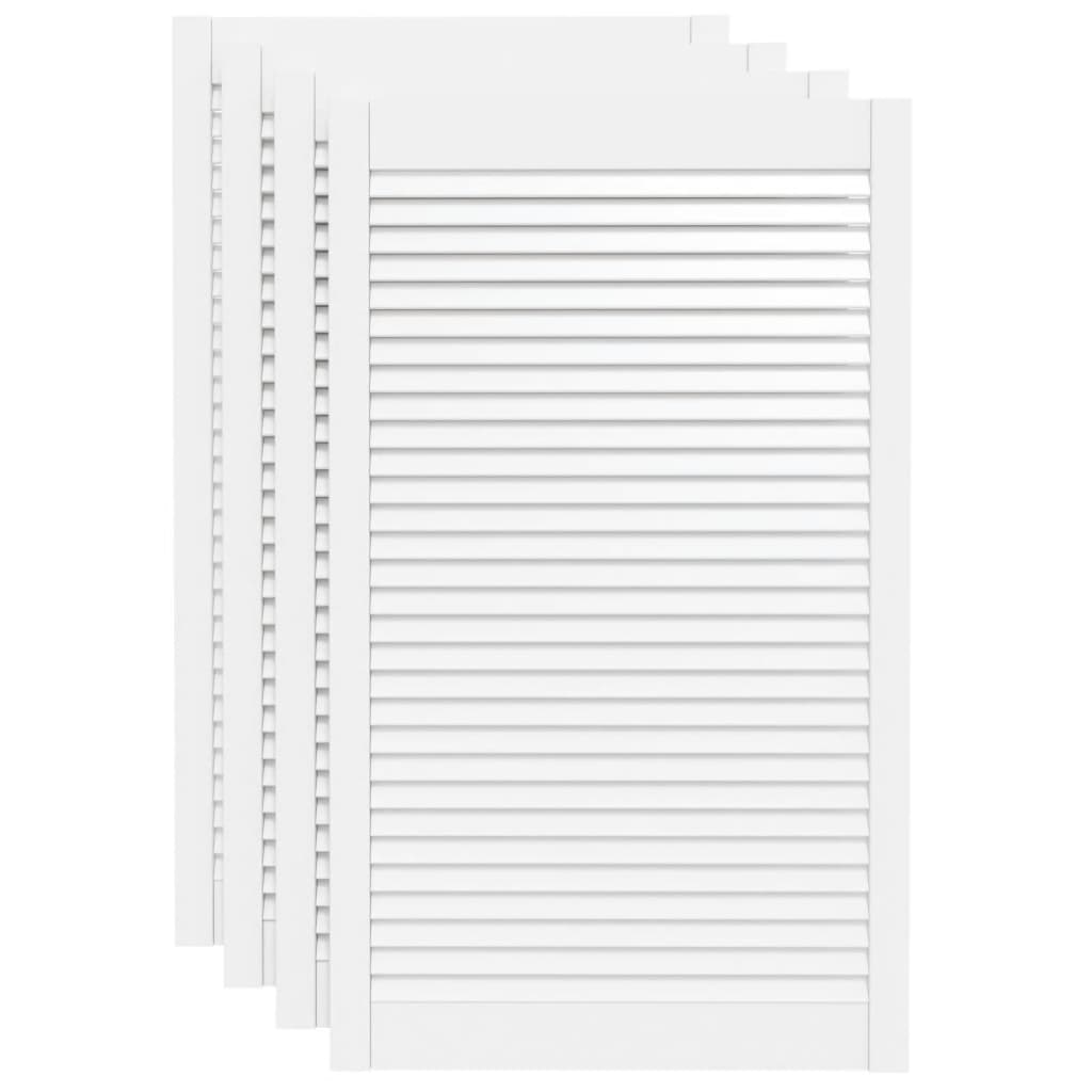 VidaXL Cabinet doors with slats 4 pcs 99.3x59.4 cm Pine wood white