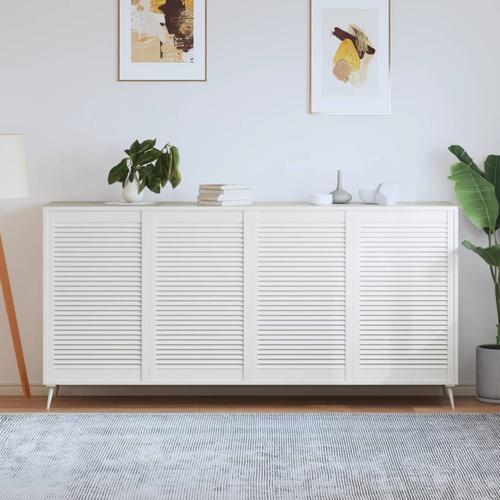 VidaXL Cabinet doors with slats 4 pcs 99.3x59.4 cm Pine wood white