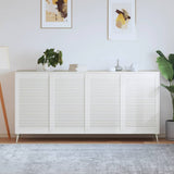VidaXL Cabinet doors with slats 4 pcs 99.3x59.4 cm Pine wood white