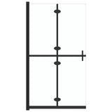 Vidaxl Walk-in shower wall Collapsible 110x190 cm ESG-Glas Transparent