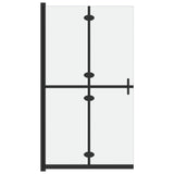 Vidaxl Walk-in shower wall Collapsible 100x190 cm ESG-Glas Mat