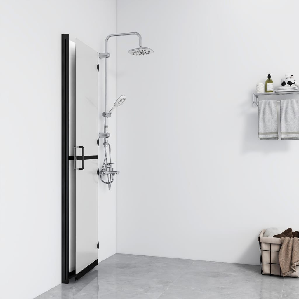 Vidaxl Walk-in shower wall Collapsible 100x190 cm ESG-Glas Mat