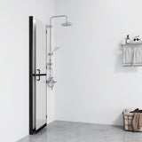 Vidaxl Walk-in shower wall Collapsible 100x190 cm ESG-Glas Mat