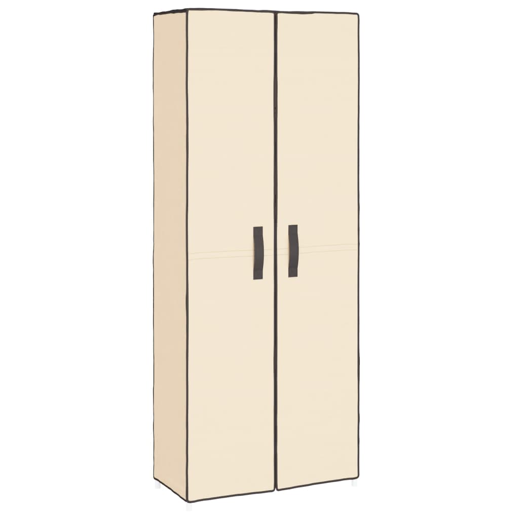 Vidaxl Scarpe Armadio 60x30x166 cm crema in tessuto