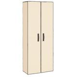 Vidaxl Scarpe Armadio 60x30x166 cm crema in tessuto