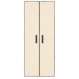 Vidaxl Scarpe Armadio 60x30x166 cm crema in tessuto