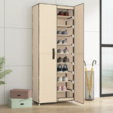 Vidaxl Scarpe Armadio 60x30x166 cm crema in tessuto