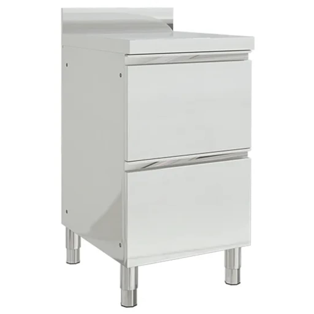 Vidaxl kitchen cabinets commercial 2 sts with 2 drawers of stainless steel