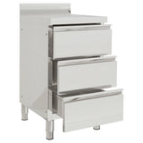 Vidaxl kitchen cabinets Commercial 2 st with 3 drawers of stainless steel