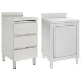 Vidaxl kitchen cabinets Commercial 2 st stainless steel