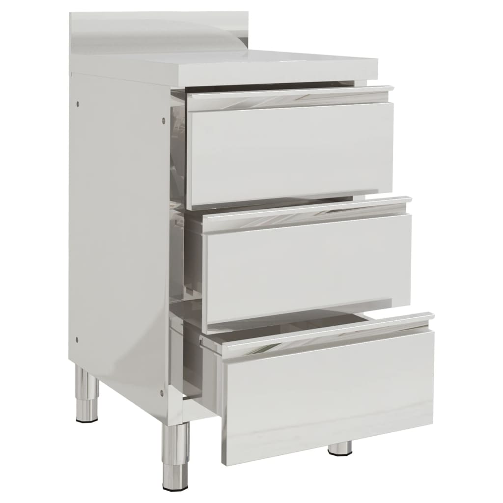 Vidaxl kitchen cabinets Commercial 2 st stainless steel