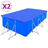 Vidaxl cubiertas de piscina de 2 pc 90 g m² 394x207 cm PE