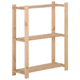 Vidaxl storage rack 3-layer 60x28.5x90 cm Solid pine